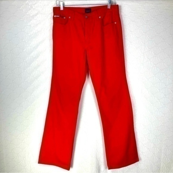Tommy Hilfiger Vintage Red High Rise Straight Leg 90’s Denim Jean Pants Size 11 - Picture 2 of 7